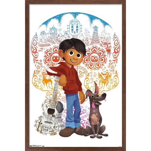 Trends International Disney Pixar Coco - Duo Framed Wall Poster Prints  Mahogany Framed Version 14.725 X 22.375 : Target