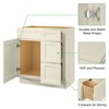 LOVMOR in Plywood Bath Vanity Cabinet with 3 Drawers without Top for Kitchen, Bathroom, Living Room - 3 of 4