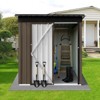 Gulches Metal garden sheds 5ft¡Á4ft outdoor storage sheds Brown + Black - 2 of 4