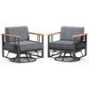 Outdoor Swivel Chairs High Back Swivel Patio Chairs Patio Swivel Glider Chairs - 3 of 4