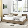 CAVINAS Storage Beds, Upholstered Tufted Bed Frame with 2 Drawers, Velvet Sofa Bed Frame with Comfortable Backrest and Armrests - 4 of 4