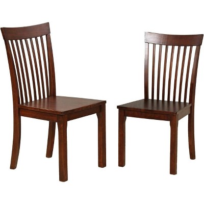 Kings Brand Furniture - Kurmer Solid Wood Dining Room Side Chairs, Set of 2, Cappuccino