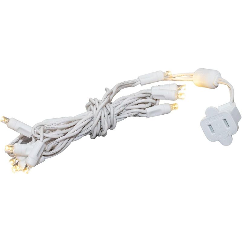 Novelty Lights 10 Light Warm White LED Christmas Craft Mini Light Set (White Wire, 5 Feet)