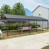 Heavy Duty Metal Carport with Galvanized Steel Roof, Carport Canopy for Driveway Car or Truck, Outdoor Metal Carport with Vertical Roof-Koiai - 3 of 4