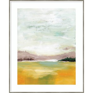 33"x41" Canary Forest by Jariwala Nikita Wood Framed Wall Art Print Silver - Amanti Art: Giclee, Modern Decor, Fir Wood Frame - 1 of 4