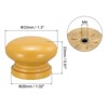 Unique Bargains Round Wood Drawer Cabinets Knobs and Pulls with Screws 1.3" x 0.91" 10 Pcs - 2 of 4