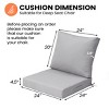 Pellebant Outdoor Deep Seat Cushion Set 24 x 24 Inch Polyester Fabric Patio Furniture Cushions with Removable Cover for Chair Sofa Couch - 2 of 4