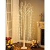 LuxenHome Lighted LED 5.9Ft White Willow Tree, Artificial Willow Tree with Metal Base - 2 of 4