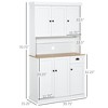 NicBex 71" Modern Buffet Cabinet with Storage Freestanding Kitchen Sideboard Hutch Cabinet with Adjustable Shelves for Dining Room - 3 of 4
