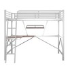 Whisen Modern Metal Loft Bed with Built-in Desk, Shelf and Ladder - 4 of 4