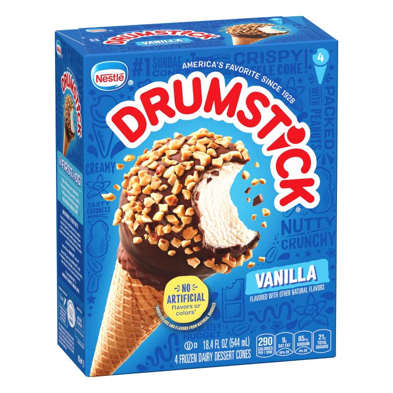 Nestle Vanilla Drumstick Ice Cream Cone - 4ct/18.1 fl oz, 5 of 12