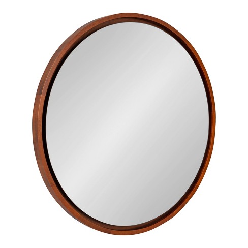 Round Mirror Wall Decor Shaped Mirrors for Bathroom Black Circle Wood Mirror  Large White Mirror for Wall Walnut Mirror for Vanity 
