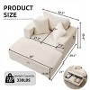 Deep Seat Sofa with Removable Storage Ottoman for Living Room, Sleeper Armchair with Pillows, Corduroy Sofa Bed with Wood Frame-Coolbibila - 4 of 4