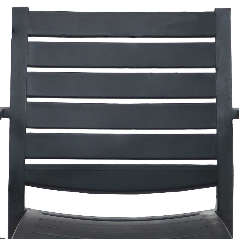 Sunnydaze Polypropylene Stackable Illias Outdoor Patio Arm Chair, 4 of 12