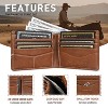 Wrangler Men's Leather Bifold Wallet - Slim & Minimalist Thin Wallet for Men with Card Holder, Money Clip - Western & Travel Wallets, Gifts for Men - 2 of 4
