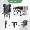 GustoWave Outdoor Camping Directors Chair, Outdoor Foldable Camp Chairs, Oversized Portable Directors Chair with Side Table, Pocket - 4 of 4