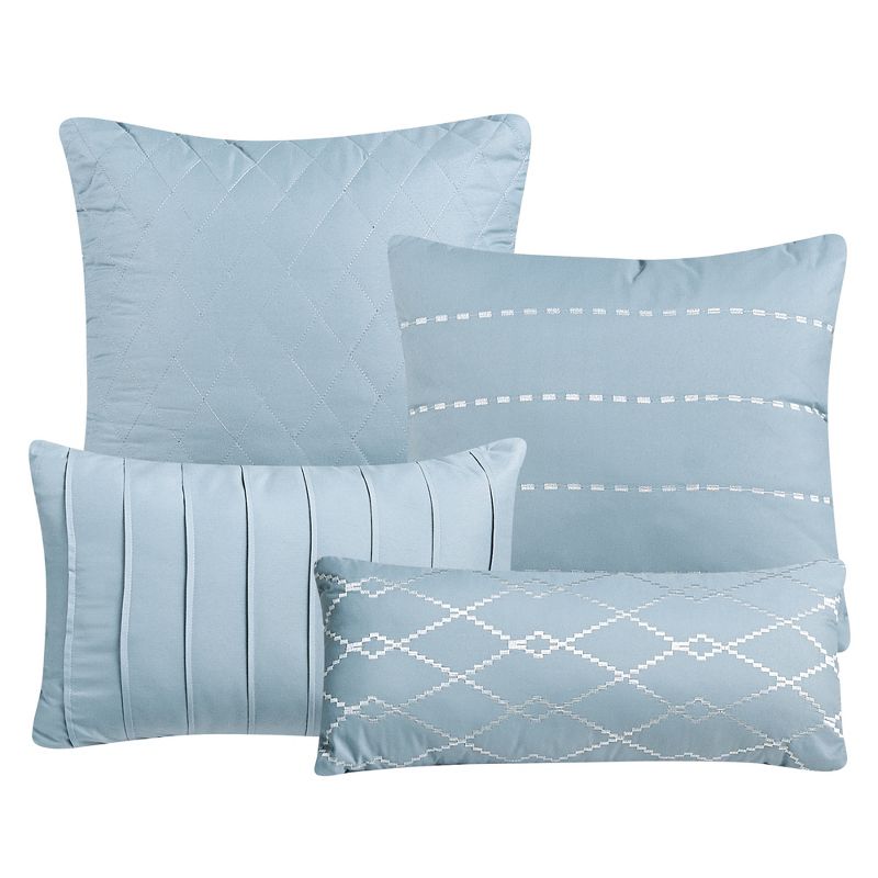 Esca Justine  Warm & Cozy 7pc Comforter Set:1 Comforter, 2 Shams, 2 Cushions, 1 Decorative Pillow, 1 Breakfast Pillow, 3 of 6