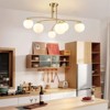 Rennnsan Mierin 31" W 6 - Light Branching Bubble Milk Glass Mid-Century Modern Dimmable Semi Flush Mount in Gold - 4 of 4