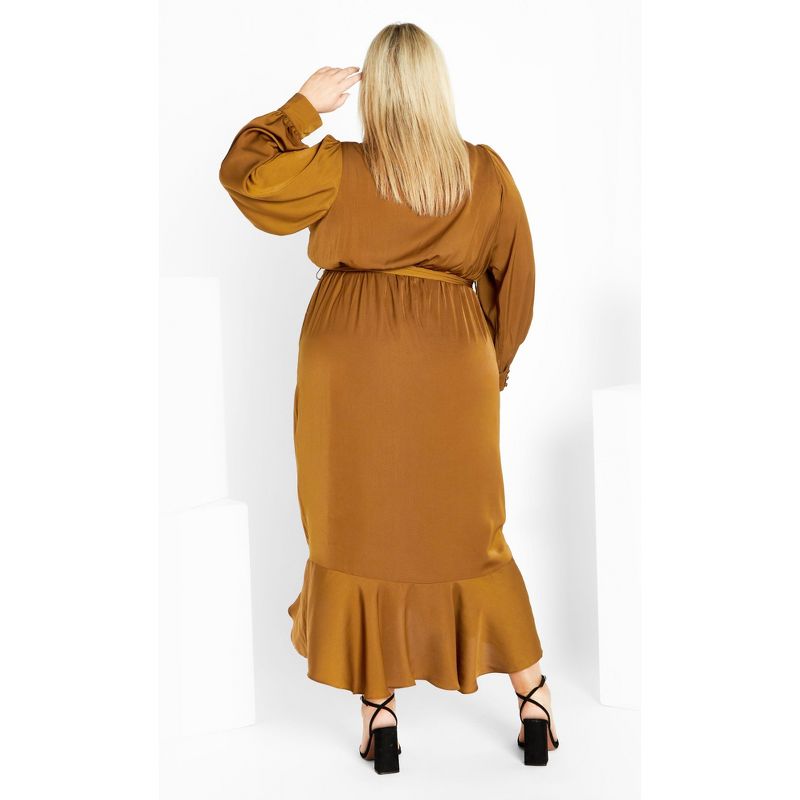 Women's Plus Size Ophelia Maxi Dress - salted caramel | CITY CHIC, 4 of 8