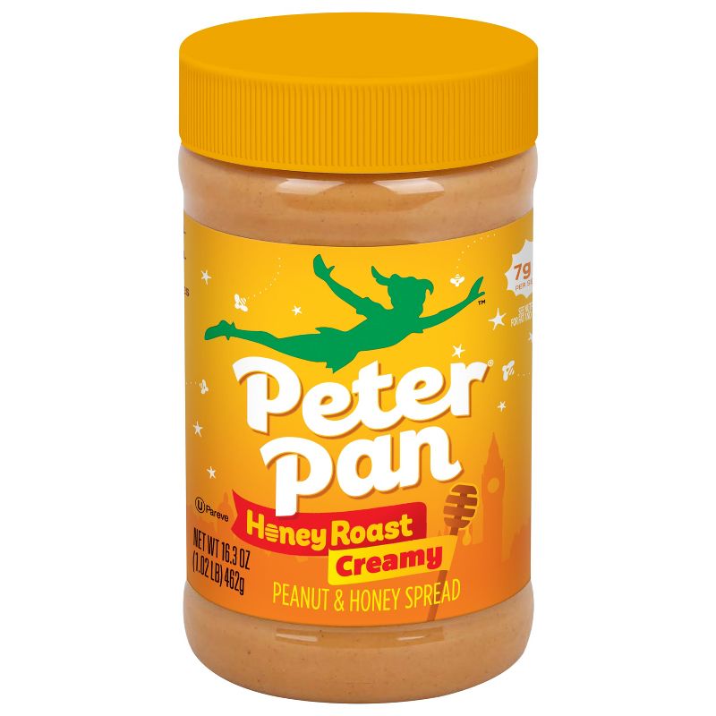 Peter Pan Honey Roast Creamy Peanut Butter Spread - 16.3oz, 1 of 9