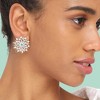 SOHI Women's Gold Snowflake Stud Earrings - 3 of 3