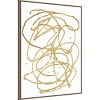 32"x42" Gold Combo V by Renee W. Stramel: Modern Abstract Lithograph, Brown Frame - Amanti Art - 2 of 4