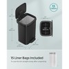 SONGMICS Kitchen Trash Can 13 Gallon Stainless Steel Garbage Can Recycle Bin with Stay-Open Lid and Step-on Pedal - 3 of 4