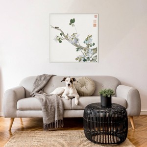 Amanti Art Insects and Flowers IV by Ju Lian Framed Canvas Wall Art Print - 1 of 4