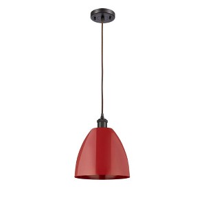 Plymouth Dome - 1 Light Cord Hung Mini Pendant In Industrial Style-12.88 Inches Tall and 9 Inches Wide - 1 of 1