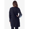 Roaman's Women's Plus Size Knit Denim Jacket - 3 of 4