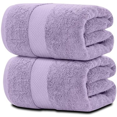 American Soft Linen Bath Sheet 35x70 Inch 100% Turkish Cotton Bath Towel  Sheets - Violet Purple 