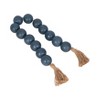 Sagebrook Home 25" Wooden Large Bead Garland with Tassels - Contemporary Teal Blue Mango Wood Home Decor Beaded Accent - 2 of 4