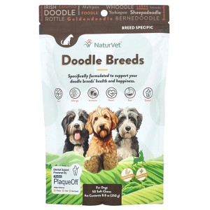 NaturVet Doodle Breeds, For Dogs, Hickory Smoked Bacon, 50 Soft Chews, 8.8 oz (250 g) - 1 of 2