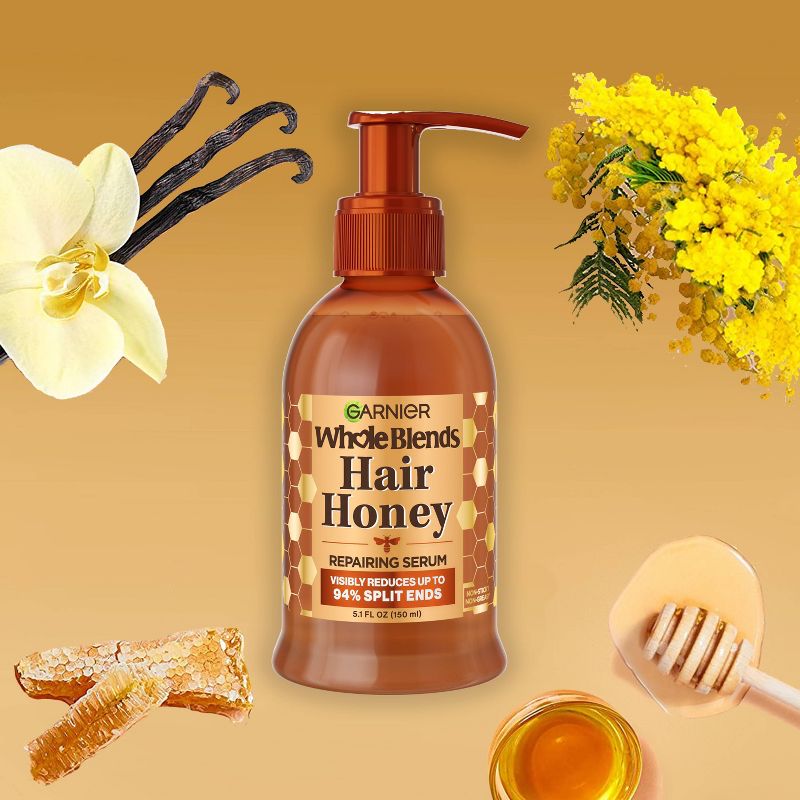 Garnier Whole Blends Honey Treasures Hair Repairing Leave-In Serum - 5.1 fl oz, 3 of 15