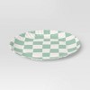 10" Melamine Checker Dinner Plate Green - Room Essentials™ - 3 of 3