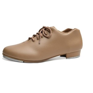 Child Oxford Tap Shoes Danz N Motion Black or Tan Unisex Student - 1 of 3
