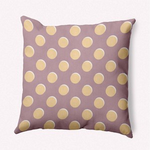 16"x16" Spring Polka Dots Square Throw Pillow Romantic Purple - e by design: Indoor Comfort, Soft Twill - 1 of 4