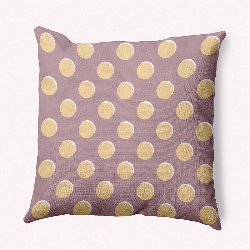 16&#34;x16&#34; Spring Polka Dots Square Throw Pillow Romantic Purple - e by design, 1 of 7