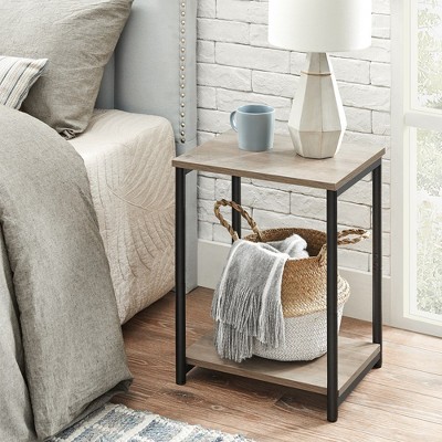 OOACE Tall Side Table, 3-Tier End Table For Sall Spaces, Nightstand - View #13
