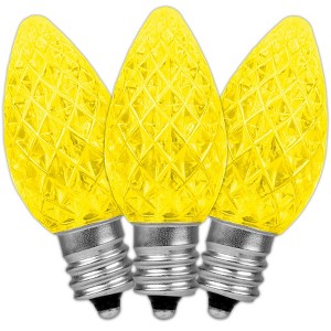 Novelty Lights C7 LED Faceted Christmas Replacement Bulbs Dimmable 25 Pack - 1 of 4