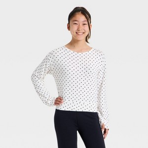 Girls' Modal French Terry Open Neck Pullover - All in Motion