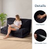 MAXYOYO Bean Bag Sofa Bed - Corduroy Floor Sofa with Washable Cover, Black - 4 of 4
