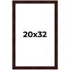 PosterPalooza | Distressed Brown Picture Frame - UV Acrylic, Foam Board Backing, Hanging Hardware - 2 of 4