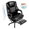 High Back Big & Tall 400lb Office Chair with Footrest Bonded Leather Ergonomic Executive Desk Computer Swivel Chair, Oversized Armchairs-The Pop Home - 2 of 4