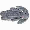 Petlou Floopy Rabbit Stuffingless Floppy Plush Squeak Chew Dog Toy - Gray(19") - 3 of 3
