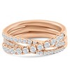 Pompeii3 1 Cttw Diamond Crossover Ring in 14k Rose Gold - Size 7 - 3 of 4
