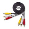 SatelliteSale 3 Male to 3 Male RCA Audio Video AV Composite Cable Universal Wire PVC Black Cord - image 3 of 4