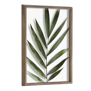 Kate and Laurel Blake Botanical 5F Framed Printed Glass by Amy Peterson, 18x24, Gold - 1 of 4