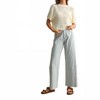 Women's Floral Stitch Pattern Denim Pants - MIOU MUSE - 4 of 4