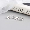 Delicate Love Theme Earrings - S925 Silver Huggie & Cartilage Set, Hypoallergenic Dainty Jewelry for Birthday Gifting - 2 of 4